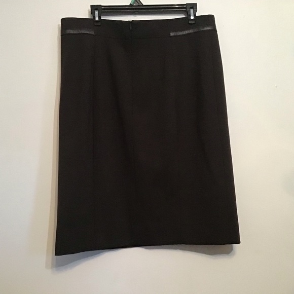 NWOT Akris Punto Aline Faux Leather Accented Skirt - Picture 4 of 13